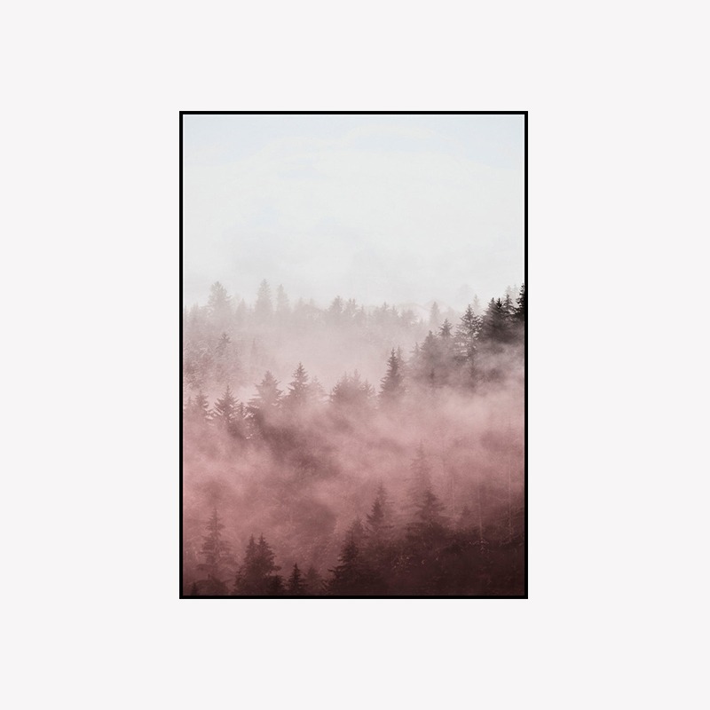 Framed Print Foggy Red